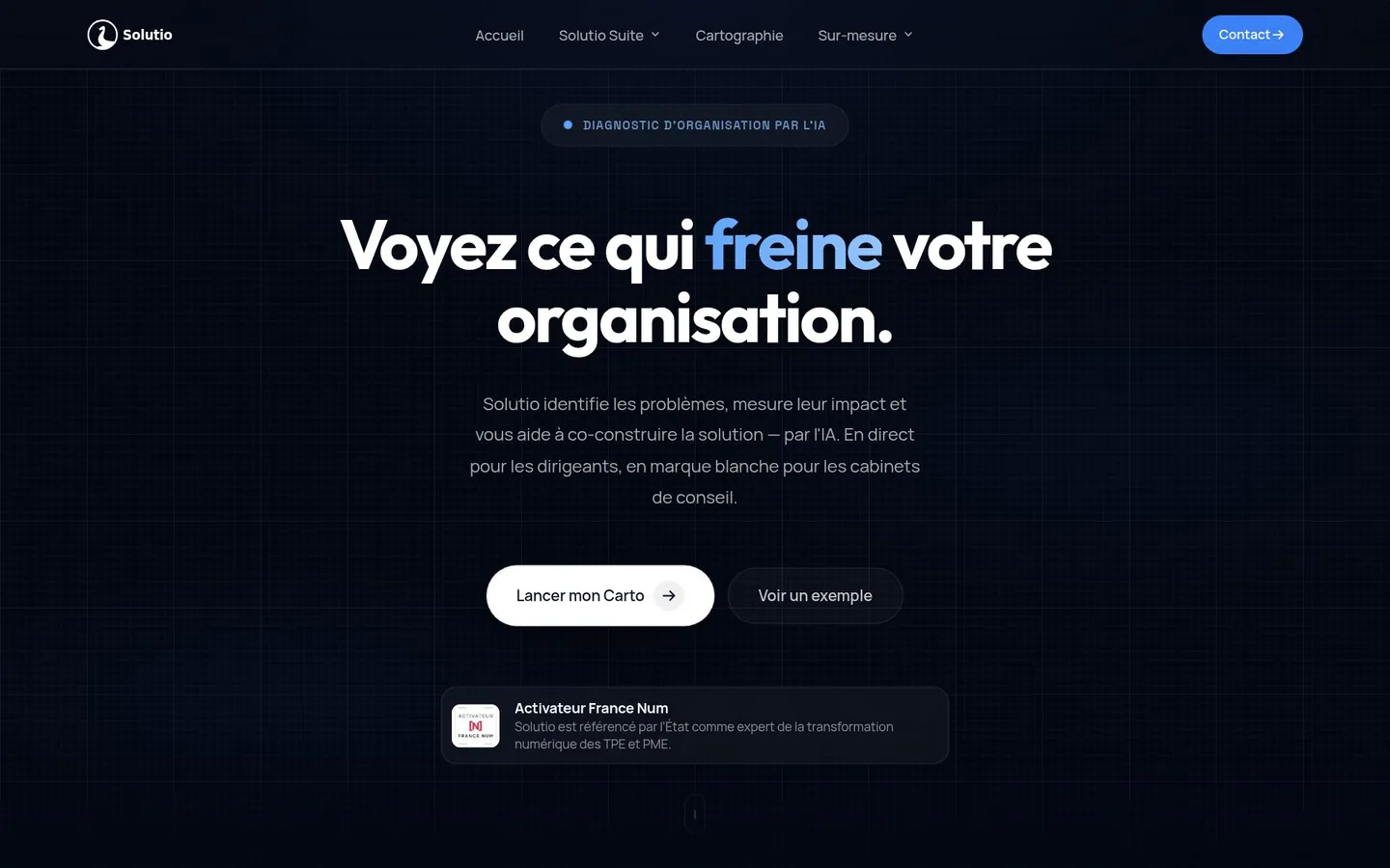 Solutio home page: see whatâs holding your organisation back